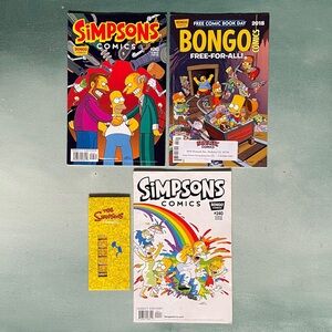 MAC The Simpsons Nail Stickers + 3 The Simpsons Magazines